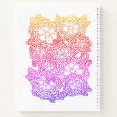 FLORAL STRICK 8.5x11 SpiralNotebook + Text Notizblock (Rückseite)
