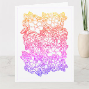 FLORAL STRICK Big Sympathy Card Karte