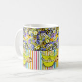Floral Strip Soup Mug Kaffeetasse (Vorderseite Links)