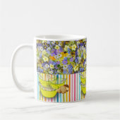 Floral Strip Soup Mug Kaffeetasse (Links)