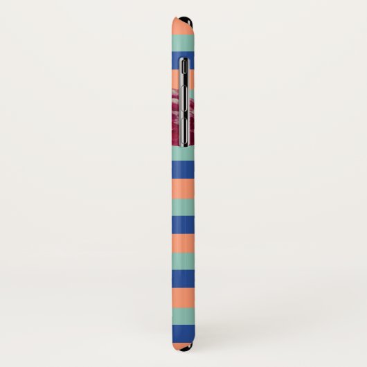 Floral Stripes Monogram iPhone Case (Hinten/Links)