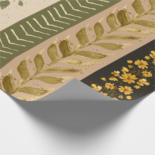Floral Stripes Paper Geschenkpapier (Ecke)