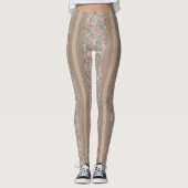 Floral Stripes Pattern – Elegant Repeating Leggings (Vorderseite)