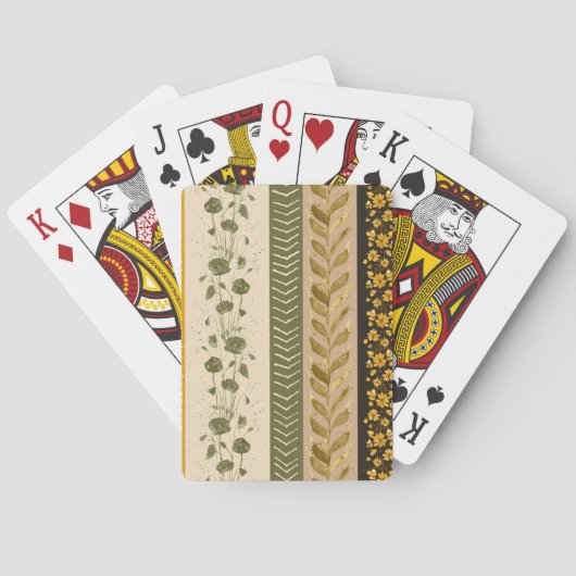 Floral Stripes Spielkarten (Rückseite)