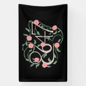 Floral Subtle Anti Trump 8647 86 47 Boho Banner (Vertikal)
