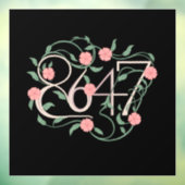 Floral Subtle Anti Trump 8647 86 47 Boho Fensteraufkleber (Blatt 3)