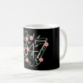 Floral Subtle Anti Trump 8647 86 47 Boho Kaffeetasse (VorderseiteRechts)