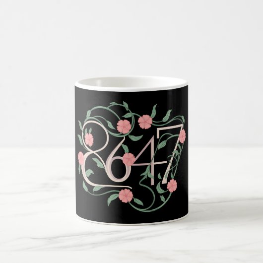 Floral Subtle Anti Trump 8647 86 47 Boho Kaffeetasse (Mittel)