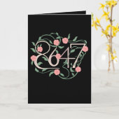 Floral Subtle Anti Trump 8647 86 47 Boho Karte (Gelbe Blume)