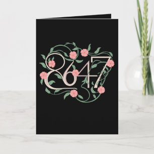 Floral Subtle Anti Trump 8647 86 47 Boho Karte