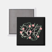 Floral Subtle Anti Trump 8647 86 47 Boho Magnet (Vorderseite/Rückseite)