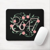 Floral Subtle Anti Trump 8647 86 47 Boho Mousepad (Mit Mouse)