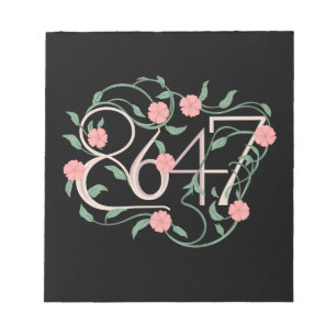 Floral Subtle Anti Trump 8647 86 47 Boho Notizblock