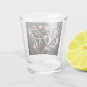 Floral Subtle Anti Trump 8647 86 47 Boho Schnapsglas (Rückseite)