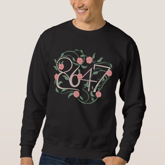 Floral Subtle Anti Trump 8647 86 47 Boho Sweatshirt (Vorderseite)