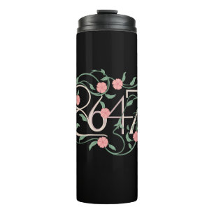 Floral Subtle Anti Trump 8647 86 47 Boho Thermosbecher
