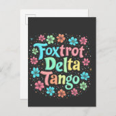 Floral Subtle Anti Trump 8647 Anti Maga Ankündigungspostkarte (Vorne/Hinten)