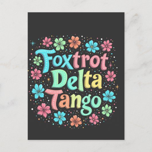 Floral Subtle Anti Trump 8647 Anti Maga Ankündigungspostkarte (Vorderseite)