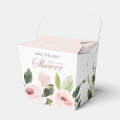 FLORAL SUBTLE SOFT BLUSH PINK ROSE BRAUTPARTY GESCHENKSCHACHTEL (Vorderseite)