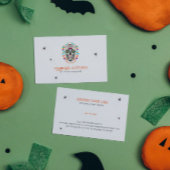 Floral Sugar Skull Burning Business Card Visitenkarte