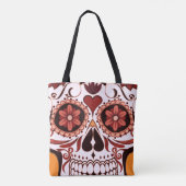 Floral Sugar Skull Day of the Dead Art Tasche (Rückseite)