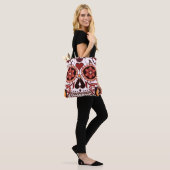 Floral Sugar Skull Day of the Dead Art Tasche (Am Model)