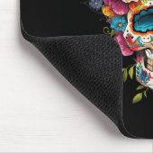 Floral Sugar Skull Dia De Los Muertos Gothic Day O Mousepad (Ecke)