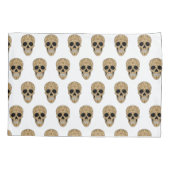 Floral Sugar Skull Dia de los Muertos Kissenbezug (Rückseite)