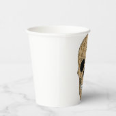 Floral Sugar Skull Dia de los Muertos Pappbecher (Rechts)