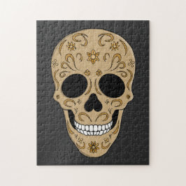 Floral Sugar Skull Dia de los Muertos Puzzle