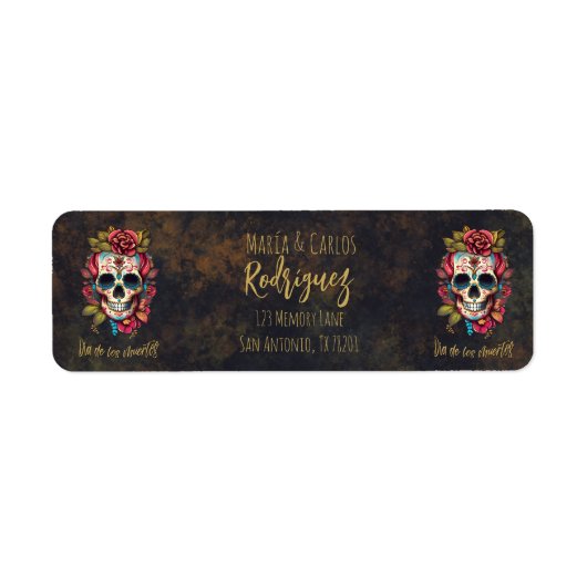 Floral Sugar Skull Día de los Muertos Return (Vorne)