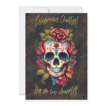 Floral Sugar Skull Día de los Muertos Spanisch