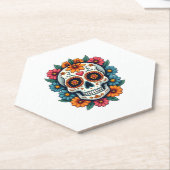 Floral Sugar Skull Dia De Muertos Day of The Dead Untersetzer (angewinkelt)