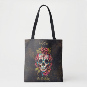 Floral Sugar Skull Meilenstein Geburtstag Tasche