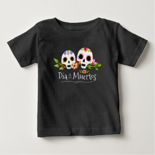 Floral Sugar Skulls Dia de Muertos   Shirt