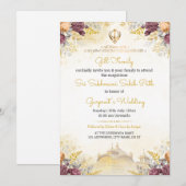 Floral Sukhmani Sahib Path Invitation card Einladung (Vorne/Hinten)