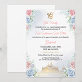 Floral Sukhmani Sahib Path Invitation card Einladung (Vorne/Hinten)