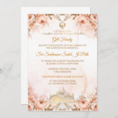 Floral Sukhmani Sahib Path Invitation Einladung (Vorne/Hinten)