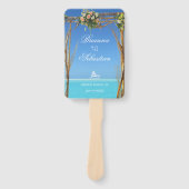 Floral Summer Beach Wedding Gate Empfang Fächer (Vorderseite)