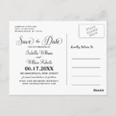 Floral Summer Beach Wedding Gate Save the Date Postkarte (Rückseite)