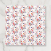 Floral Summer Butterfly Baby Shower Geschenkanhänger (Rückseite)