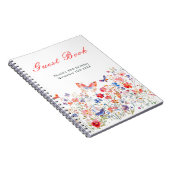 Floral Summer Butterfly Birthday Party Guest Book Notizblock (Rechte Seite)