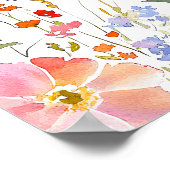 Floral Summer Butterfly-Brautparty Poster (Ecke)