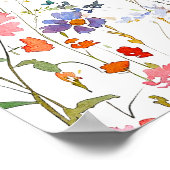 Floral Summer Butterfly Brautparty Welcome Poster (Ecke)