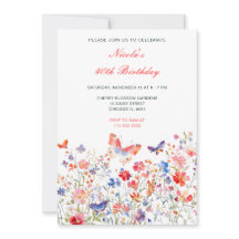 Floral Summer Butterfly Geburtstagsparty