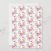 Floral Summer Butterfly Geburtstagsparty Einladung (Rückseite)