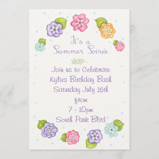 Floral Summer Soiree Einladung