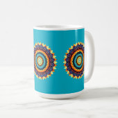Floral Sun Mandala Mug Kaffeetasse (VorderseiteRechts)