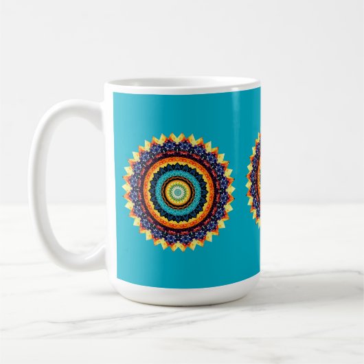 Floral Sun Mandala Mug Kaffeetasse (Links)