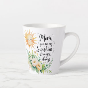 Floral Sun & Sweet Message   12oz Kleine Latte-Tas Milchtasse